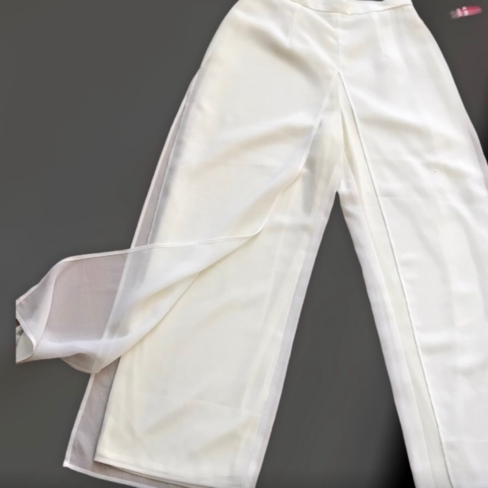 J. R. Nites by Caliendo Ivory Carwash Pants Size 8